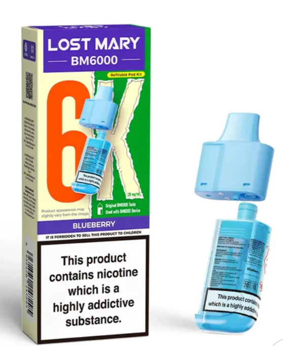 Lost Mary BM6000 Replacement Pods (Pack of 5) - Blueberry