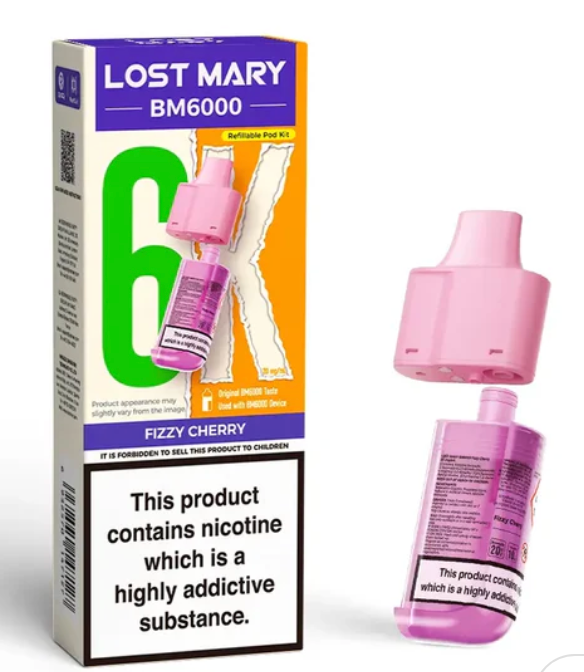 Lost Mary BM6000 Replacement Pods (Pack of 5) - Fizzy Cherry