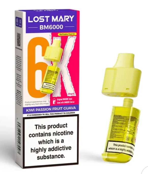 Lost Mary BM6000 Replacement Pods (Pack of 5) - Kiwi Passionfruit Guava