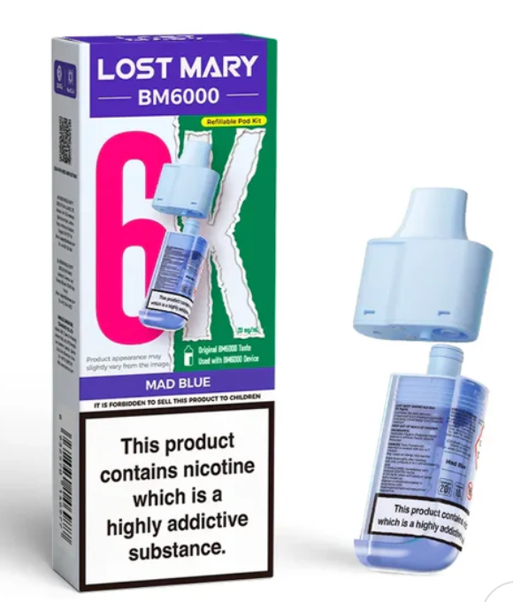 Lost Mary BM6000 Replacement Pods (Pack of 5) - Mad Blue