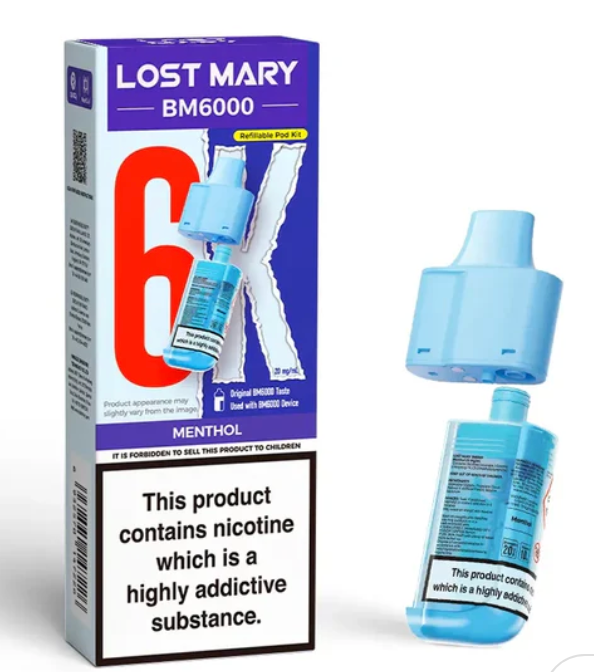 Lost Mary BM6000 Replacement Pods (Pack of 5) - Menthol