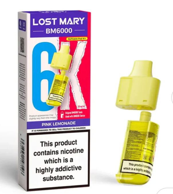 Lost Mary BM6000 Replacement Pods (Pack of 5) - Pink Lemonade