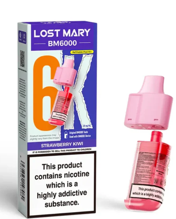 Lost Mary BM6000 Replacement Pods (Pack of 5) - Strawberry Kiwi