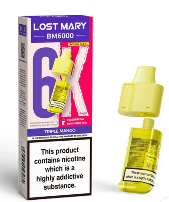 Lost Mary BM6000 Replacement Pods (Pack of 5) - Triple Mango