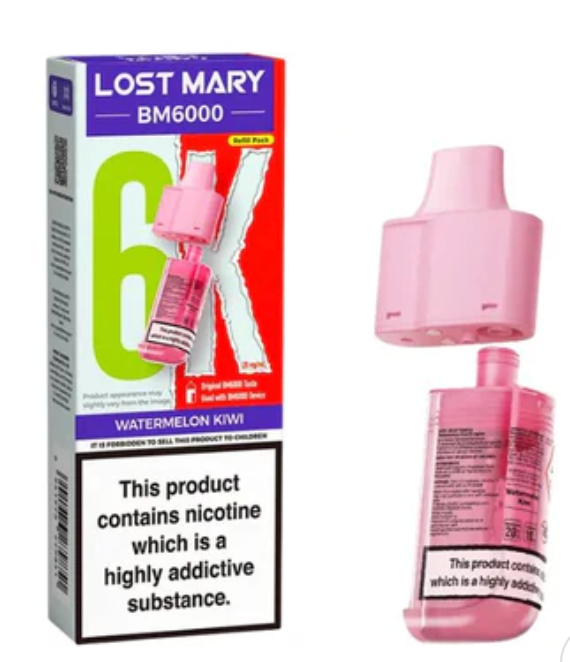 Lost Mary BM6000 Replacement Pods (Pack of 5) - Watermelon Kiwi