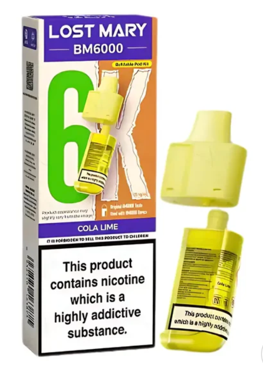 Lost Mary BM6000 Replacement Pods (Pack of 5) - Cola Lime
