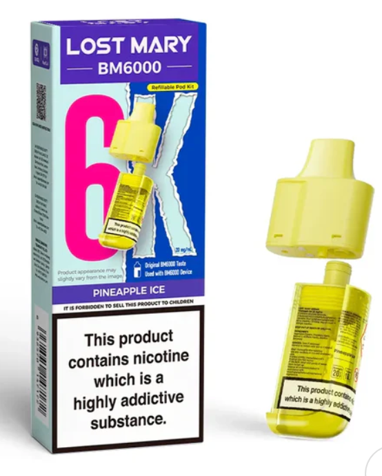 Lost Mary BM6000 Replacement Pods (Pack of 5) - Pineapple Ice
