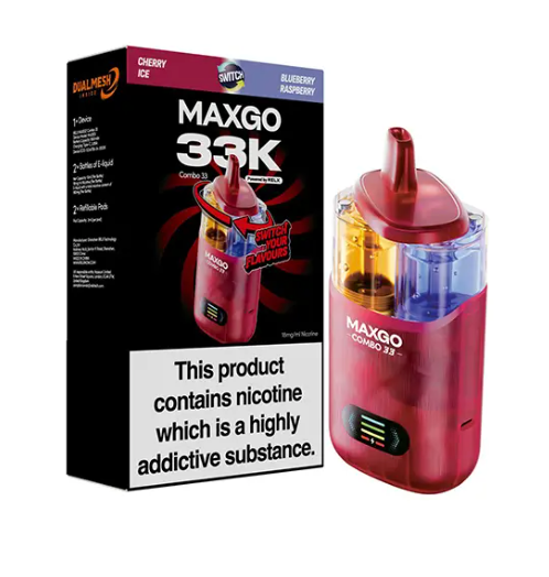 Relx Max-Go 33K Puffs Pre-Filled Pod Kit - Cherry Ice & Blueberry Raspberry