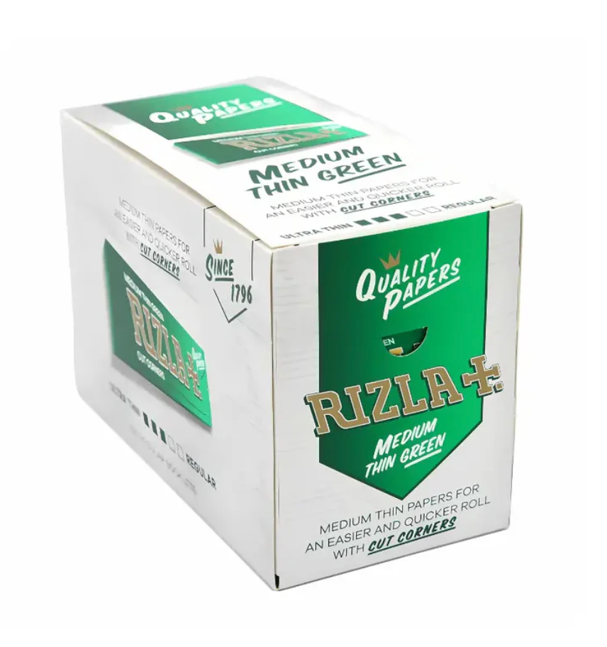 RIZLA GREEN MED THIN 100