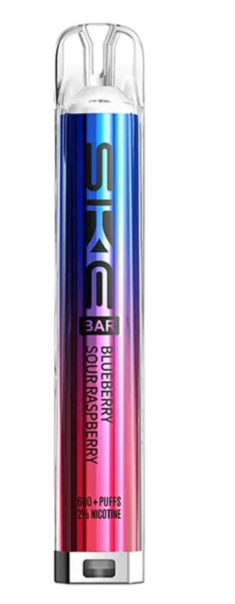 SKE Bar 600 Prefilled Pod Kit (Pack of 10) - Blueberry Sour Raspberry