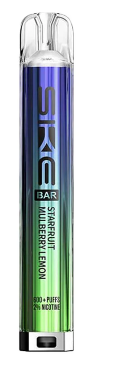 SKE Bar 600 Prefilled Pod Kit (Pack of 10) - Starfruit Mulberry Lemon