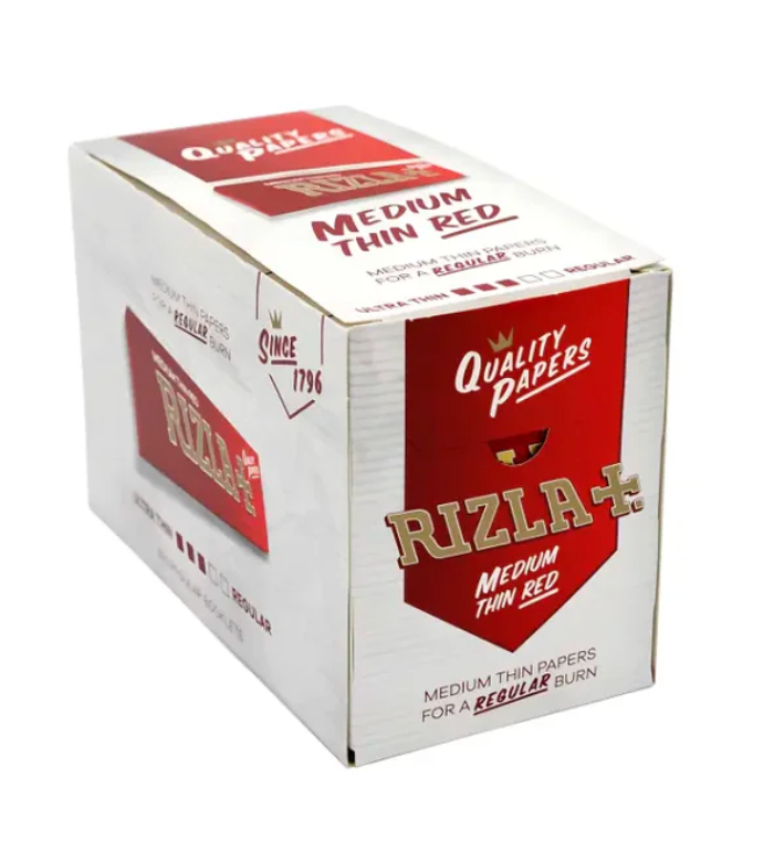 RIZLA RED MED THIN 100 REGULAR BOOKLETS