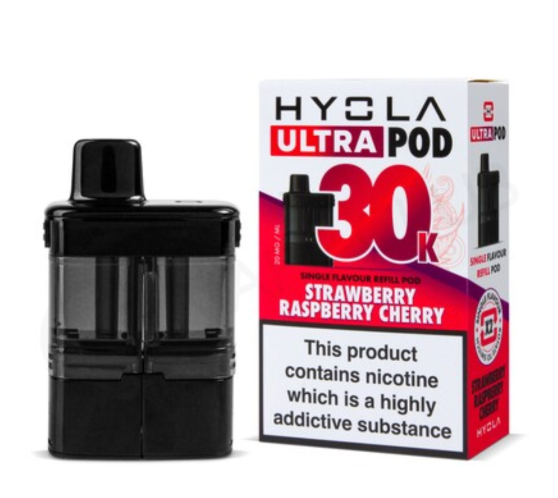 HYOLA ULTRA POD 30K STRAWBERRY RASPBERRY CHERRY