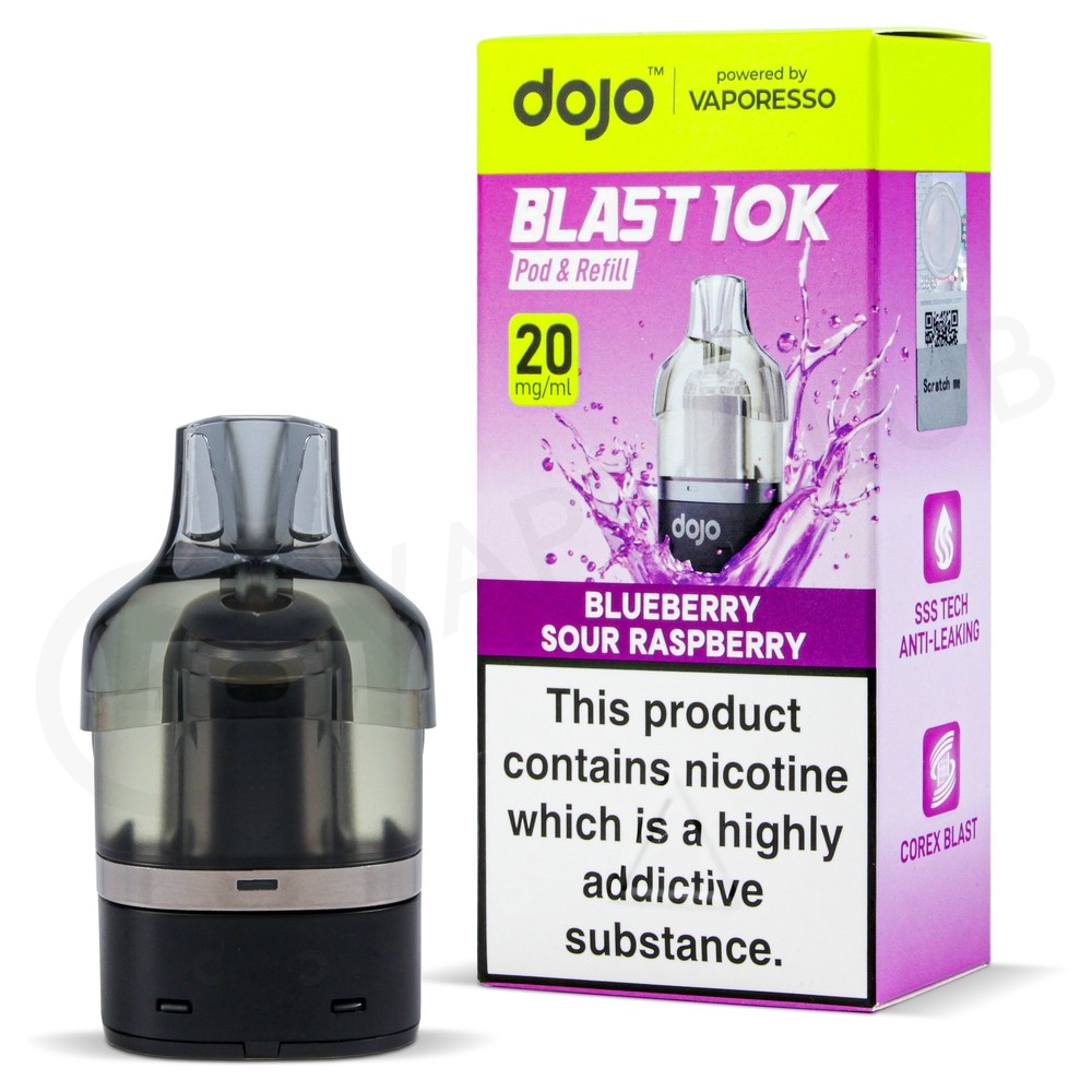 DOJO BLAST 10K PODS BLUEBERRY SOUR RASBERRY (5)