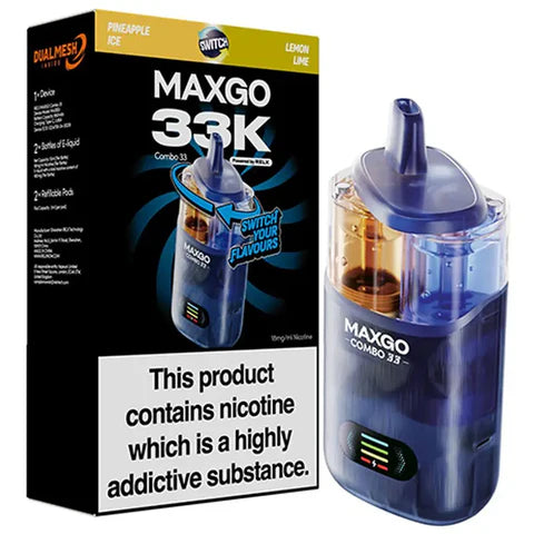 Relx Max-Go 33K Puffs Pre-Filled Pod Kit - Pineapple Ice & Lemon Lime