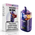 Relx Max-Go 33K Puffs Pre-Filled Pod Kit - Crimson Edition: Fresh Strawberry & Grape BBG